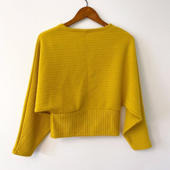Aritizia Babaton Yellow Textured Blouse, Size Small - Picture 2 of 5